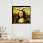 Mona Lisa Der Osterhase Poster (Küche)