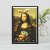 Mona Lisa, die Osterhase Einladung (Stehend Vorderseite)