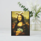 Mona Lisa, die Osterhase Feiertagspostkarte (Stehend Vorderseite)