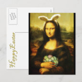 Mona Lisa, die Osterhase Feiertagspostkarte (Vorne/Hinten)