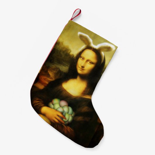 Mona Lisa, die Osterhase Kleiner Weihnachtsstrumpf (Vorderansicht (hängend))