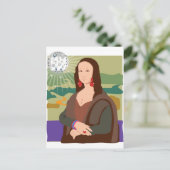 Mona Lisa Disco Lady Postkarte (Stehend Vorderseite)