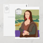 Mona Lisa Disco Lady Postkarte (Vorne/Hinten)