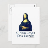 Mona Lisa Diva Secrets Postkarte (Vorne/Hinten)