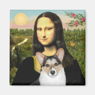Mona Lisa - Dreifarben-Welsh-Corgi 10 Magnet