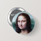 Mona Lisa durch Leonardo da Vinci Button (Vorne & Hinten)