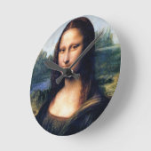 Mona Lisa durch Leonardo da Vinci Runde Wanduhr (Winkel)