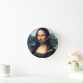 Mona Lisa durch Leonardo da Vinci Runde Wanduhr (Zuhause)