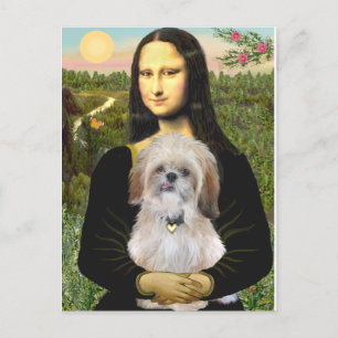 Mona Lisa - ein Shih Tzu (w) Postkarte