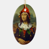 Mona Lisa Elf-Weihnachtsverzierung Keramikornament (Rechts)