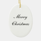 Mona Lisa Elf-Weihnachtsverzierung Keramikornament (Hinten)