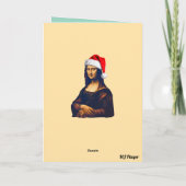Mona Lisa Festverglaster Weihnachten Karte (Rückseite)