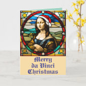 Mona Lisa Festverglaster Weihnachten Karte (Gelbe Blume)