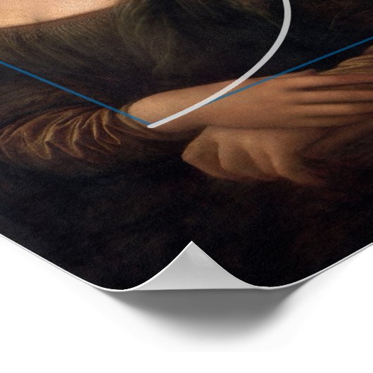 Mona Lisa Fibonacci Spiral Gold Ratio Poster (Ecke)