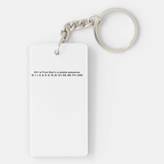 Mona Lisa Fibonacci Spiral Gold Ratio Schlüsselanhänger (Rückseite)