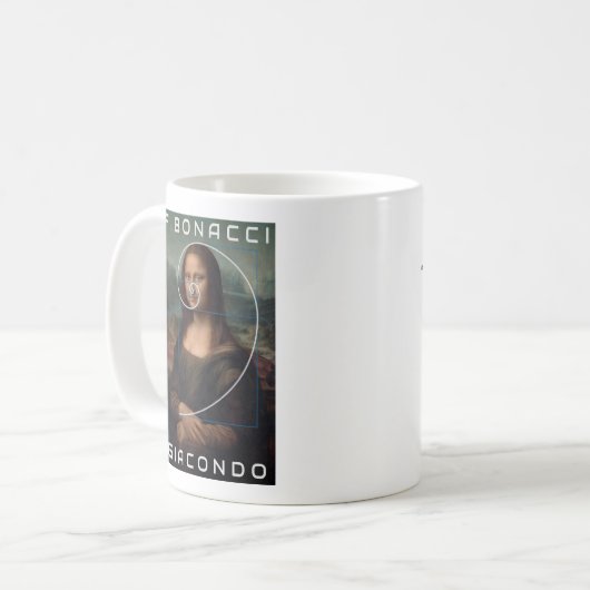 Mona Lisa Fibonacci Spiral Gold Verhältnis Custom Kaffeetasse (Vorderseite Links)