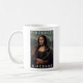 Mona Lisa Fibonacci Spiral Gold Verhältnis Custom Kaffeetasse (Links)