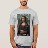 Mona Lisa Fibonacci Spiral Gold Verhältnis Custom T-Shirt (Vorderseite)