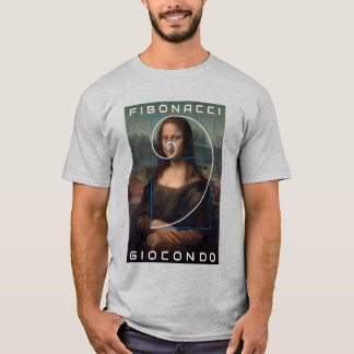 Mona Lisa Fibonacci Spiral Gold Verhältnis Custom  T-Shirt