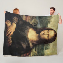 Mona Lisa Fleece Blanket