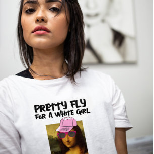 MONA LISA FLY FÜR EIN WEISSES MÄDCHEN T - SHIRT & 
