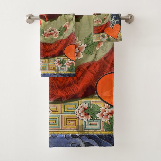 Mona Lisa Fun Zodiac Whimsical Badhandtuch Set (Insitu)