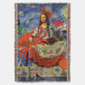 Mona Lisa Fun Zodiac Whimsical Decke (Vorderseite Vertikal)