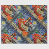 Mona Lisa Fun Zodiac Whimsical Geschenkpapier (Flach)