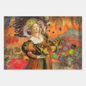 Mona Lisa Fun Zodiac Whimsical Geschenkpapier Set (Vorderseite 3)
