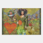 Mona Lisa Fun Zodiac Whimsical Geschenkpapier Set (Vorderseite 2)