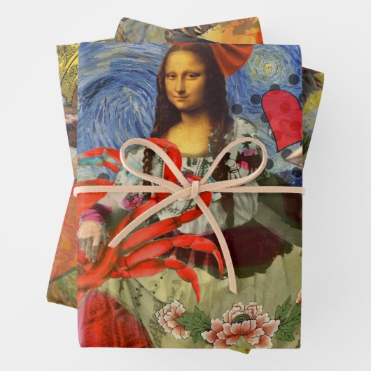 Mona Lisa Fun Zodiac Whimsical Geschenkpapier Set (Beispiel)