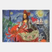 Mona Lisa Fun Zodiac Whimsical Geschenkpapier Set (Vorderseite)