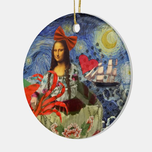 Mona Lisa Fun Zodiac Whimsical Keramik Ornament (Links)
