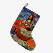 Mona Lisa Fun Zodiac Whimsical Kleiner Weihnachtsstrumpf (Vorderansicht (hängend))