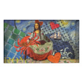Mona Lisa Fun Zodiac Whimsical Namenschild (Vorderseite)