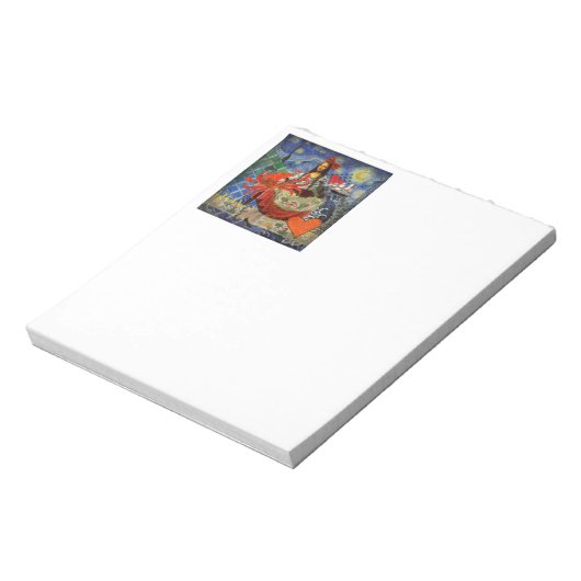 Mona Lisa Fun Zodiac Whimsical Notizblock (Rotiert)