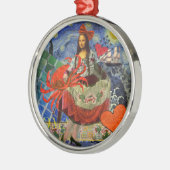 Mona Lisa Fun Zodiac Whimsical Ornament Aus Metall (Links)