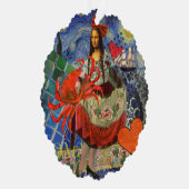 Mona Lisa Fun Zodiac Whimsical Ornament Karte (Rechts)