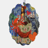 Mona Lisa Fun Zodiac Whimsical Ornament Karte (Links)