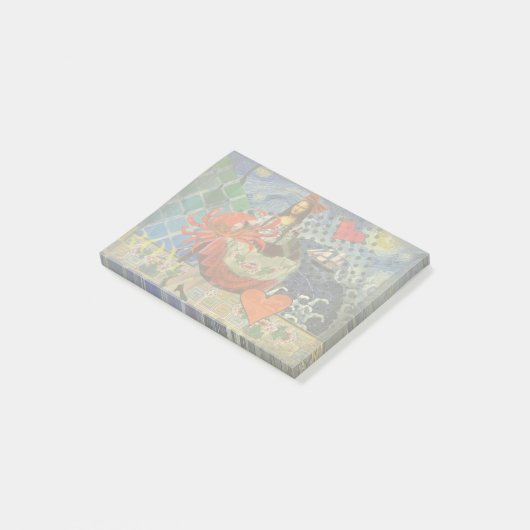 Mona Lisa Fun Zodiac Whimsical Post-it Klebezettel (angewinkelt)