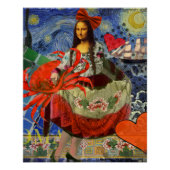 Mona Lisa Fun Zodiac Whimsical Poster (Vorderseite)