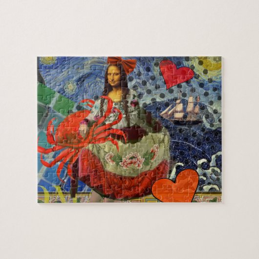 Mona Lisa Fun Zodiac Whimsical Puzzle (Horizontal)