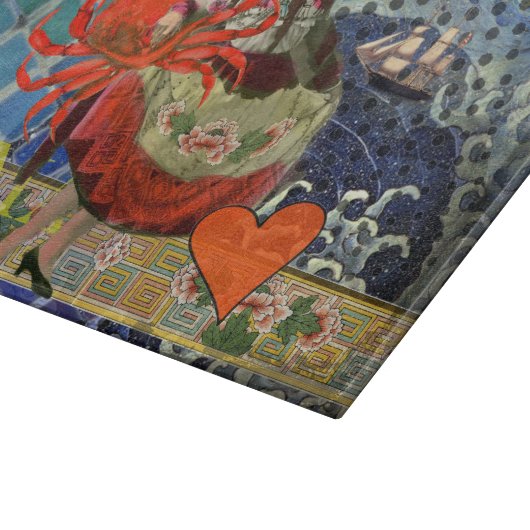 Mona Lisa Fun Zodiac Whimsical Schneidebrett (Ecke)