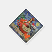 Mona Lisa Fun Zodiac Whimsical Serviette (Ecke)