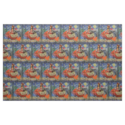 Mona Lisa Fun Zodiac Whimsical Stoff (Fat Quarter (45,7 x 55,9 cm))