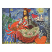 Mona Lisa Fun Zodiac Whimsical Tischdecke (Vorderseite (Horizontal))