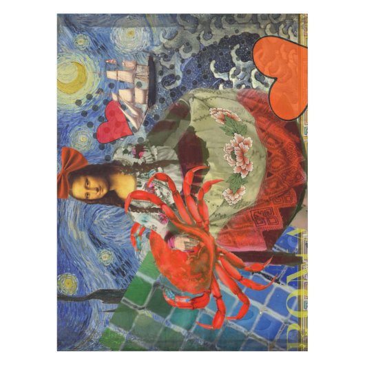 Mona Lisa Fun Zodiac Whimsical Tischdecke (Vorderseite)