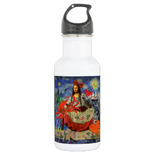 Mona Lisa Fun Zodiac Whimsical Trinkflasche