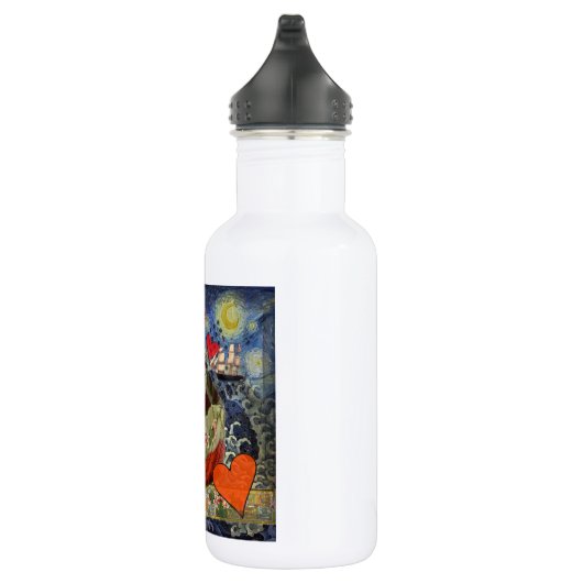 Mona Lisa Fun Zodiac Whimsical Trinkflasche (Rechts)