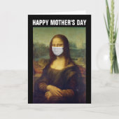 MONA LISA FUNNY 2020 MOTHER'S DAY CARD, FACE MASK KARTE (Vorderseite)
